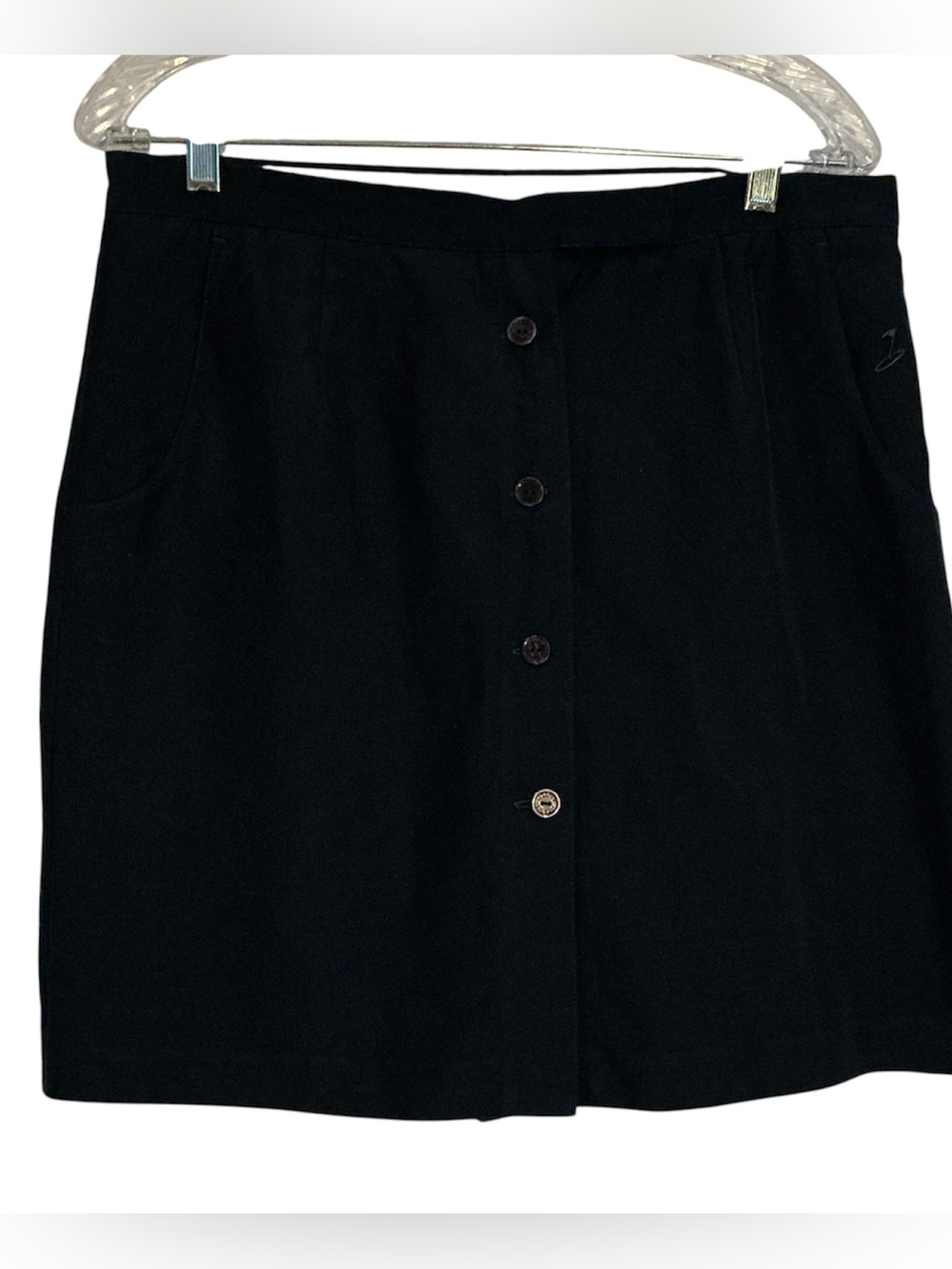 Liz Gold Navy Athletic Blue Button-Front Skort, Size 14